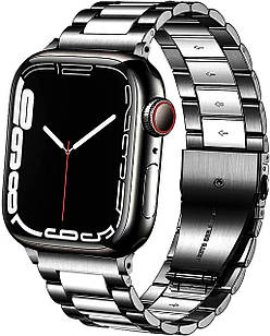Ремінець для Apple Watch Steel Band Stainless Color Black Silver  • 38/40/41mm.