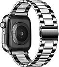 Ремінець для Apple Watch Steel Band Stainless Color Black Silver  • 38/40/41mm., фото 3