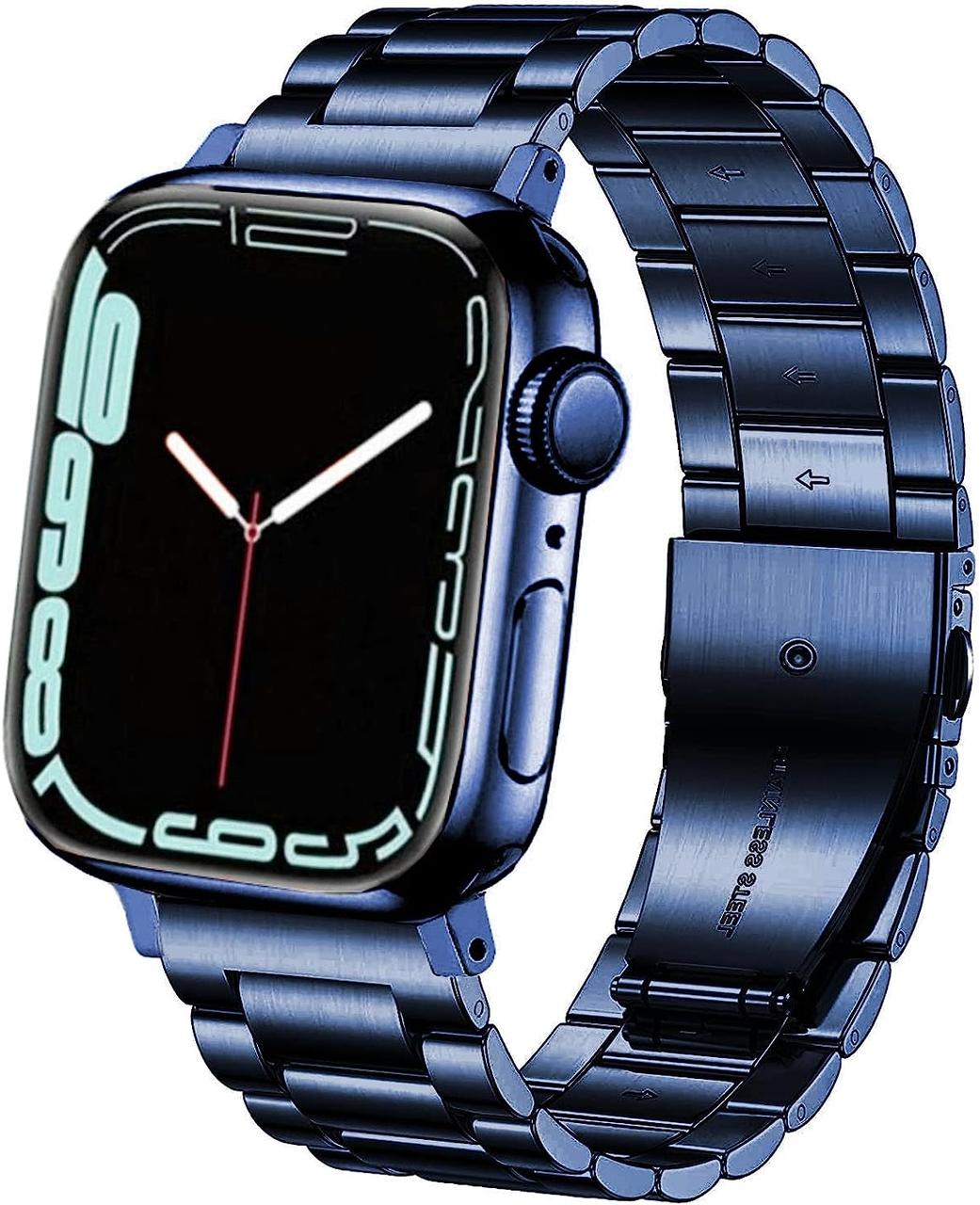 Ремінець для Apple Watch Steel Band Stainless Blue • 42/44/45/49mm.