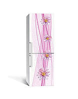 Декор холодильника наклейка Цветочный танец 60х180 cм самоклеющаяся пленка для холодильника