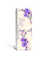 Декор холодильника наклейка Фиолетовый рай 60х180 cм самоклеющаяся пленка для холодильника