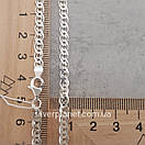 Жіночий срібний ланцюжок Снейк тонда змійка. Біла кругла цепочка на шию срібло 925, фото 5
