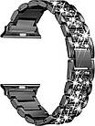 Ремінець для Apple Watch Swarovski  з камінцями Bleck  • 42/44/45/49mm., фото 3
