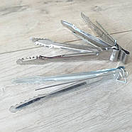 Щипці для кальяну Huka металеві 12 см 3 шт./1уп Сріблястий (KG-9320), фото 2