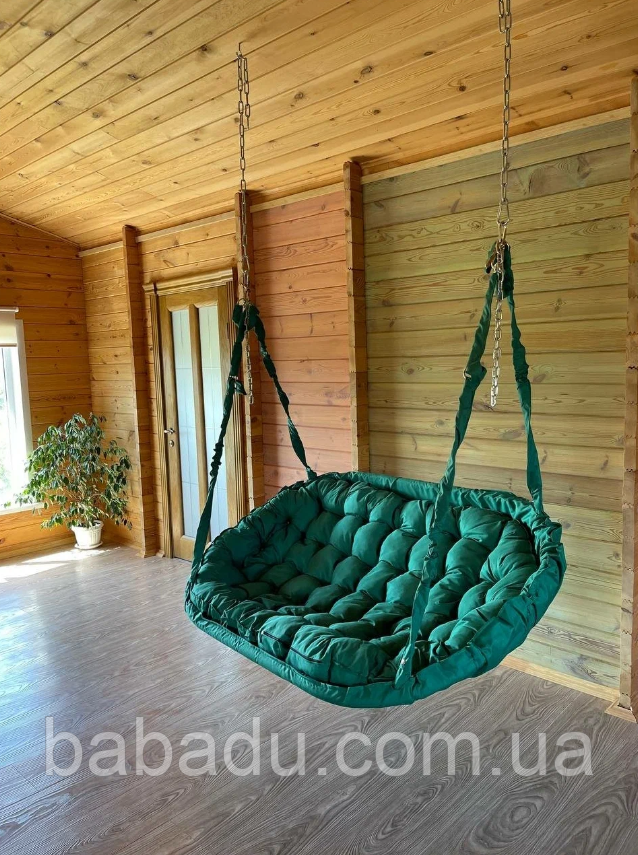 Подвесное кресло диван (90х180 см), садовая качеля, качели подвесные, нагрузка 200 кг (есть много цветов) - фото 5 - id-p1873434549