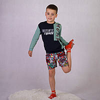 Подростковые шорты из двунитки для мальчика. "Техас" 40 (140см-146см), Серый