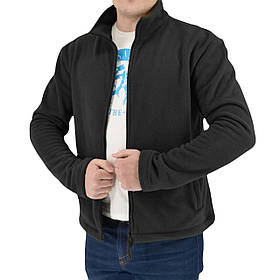 Чоловіча флісова кофта Eagle FA-01 на блискавці Чорна 3XL (3_02634)