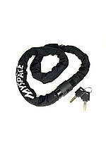 Замок велосипедний протиугінний ланцюговий 100 см під ключ