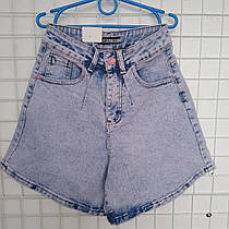 Шорти джинсові Blue Jeans жіночі/підліткові висока посадка тканина  зі стрейчем Розміри 25- 30