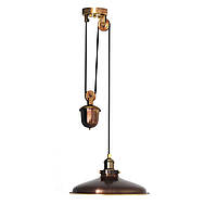 Светильник с противовесом подвесной купол Loft Steampunk [ Suspension Dark Patina ]