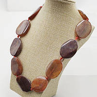 Буси Агат Коричневий 40х30х4 мм 52 см