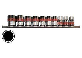 Набір торцевих головок 1/2" 12 гр CrV 10 шт 10-24 мм MTX 135969