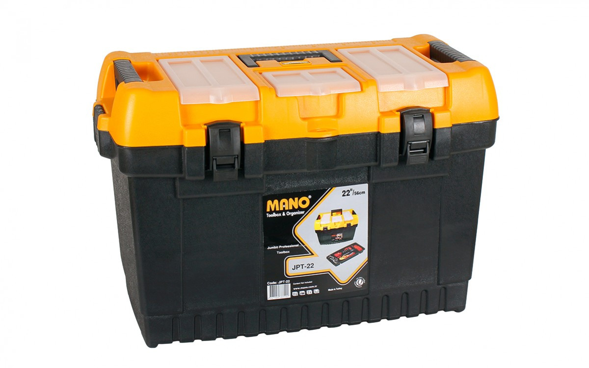 Ящик для інструментів Jumbo із органайзером класичний профі 22" (564x310x388мм) Mano JPT-22 Турция