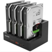 Док-станція для накопичувачів Maiwo 4*HDD 2,5\" \/3,5\"  SATA\/SSD USB3.0 (K3094A)