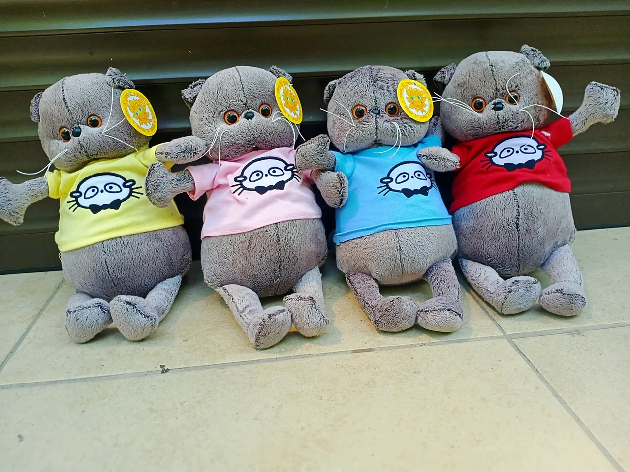 М'яка якісна іграшка кіт Басік в одязі, фото 1