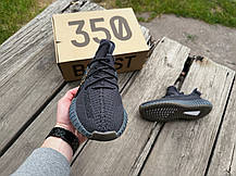 Чоловічі літні кросівки Adidas Yeezy Boost 350 Black чорний, фото 6