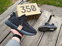 Чоловічі літні кросівки Adidas Yeezy Boost 350 Black чорний, фото 5