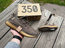 Чоловічі літні кросівки Adidas Yeezy Boost 350 Brown коричневий, фото 4