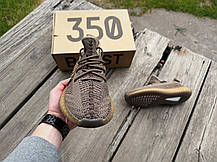 Чоловічі літні кросівки Adidas Yeezy Boost 350 Brown коричневий, фото 6