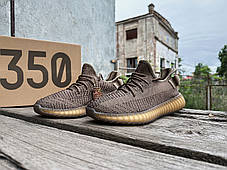Чоловічі літні кросівки Adidas Yeezy Boost 350 Brown коричневий, фото 3