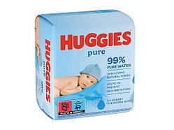 Вологі серветки п'юр (3 уп. по 56 шт.) ТМ HUGGIES