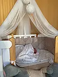 Дитяче ліжечко 5в1 з рухомою стінкою 60х120 Nika IngVart, білий/натуральний, фото 5