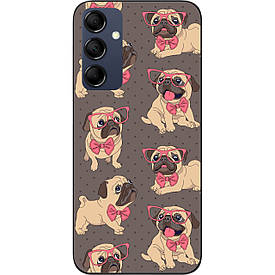 Бампер силіконовий для Samsung Galaxy M14 5G з малюнком Мопсики