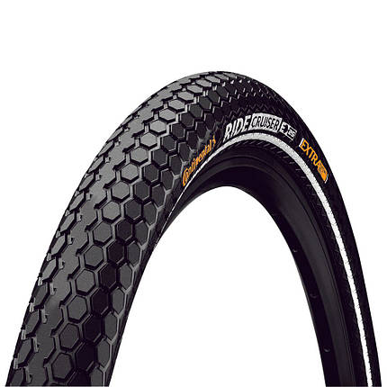Покришка Continental RIDE Cruiser Reflex, 28"x2.00, 50-622, Wire, ExtraPuncture Belt, 1130 гр., чорний, фото 1