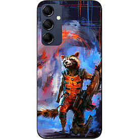 Силіконовий чохол для Samsung Galaxy M14 5G з картинкою Єнот Ракета