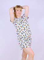Пижама женская Bahar голубой Mickey Mouse, арт.0003-1 (шорты, хлопок, принт)