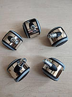 Колеса гума для крісла 11мм покриття поліуретан з накладкою із нержавіючої сталі (5шт.)