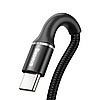 Зарядний кабель Baseus USB C з підсвічуванням LED Halo Data Cable 3A 3 м Black (CATGH-E01), фото 2