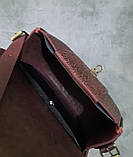 Шкіряна жіноча сумка, сумка через плече, фото 7