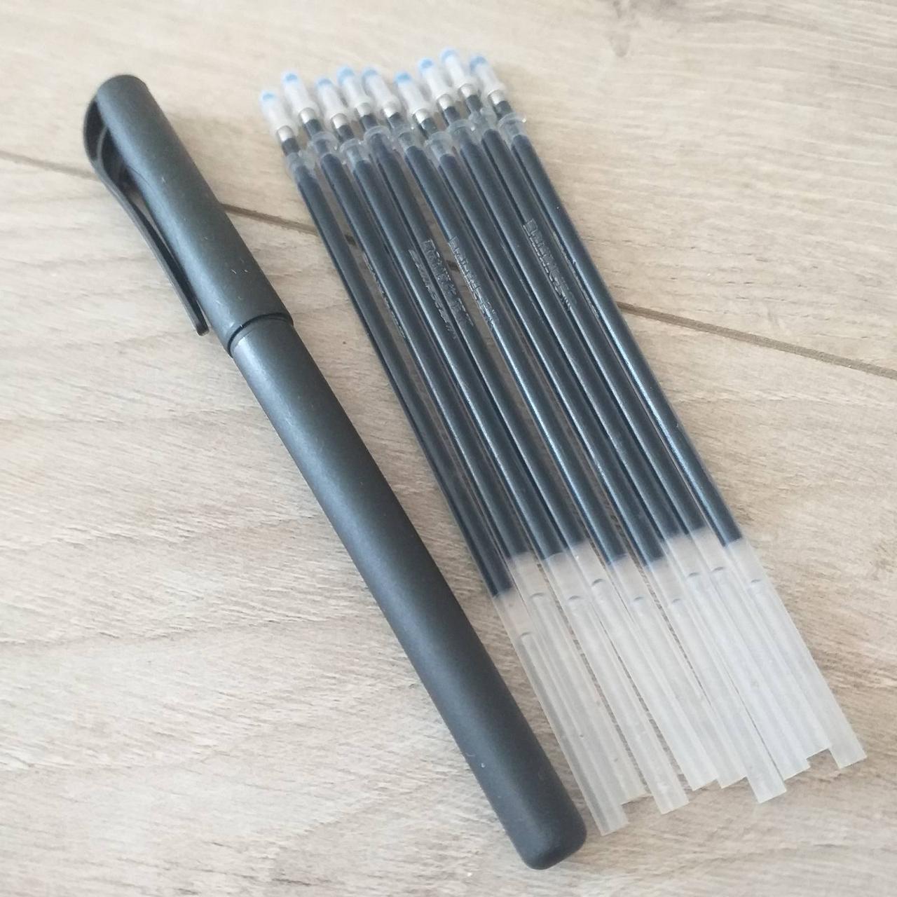 Кулькова ручка з чорнилом, що зникає Magic 0.5 мм 9 синіх змінних паст Чорний (KG-9334), фото 1