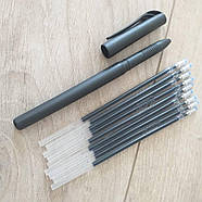 Кулькова ручка з чорнилом, що зникає Magic 0.5 мм 9 синіх змінних паст Чорний (KG-9334), фото 3