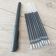 Кулькова ручка з чорнилом, що зникає Magic 0.5 мм 9 синіх змінних паст Чорний (KG-9334), фото 4