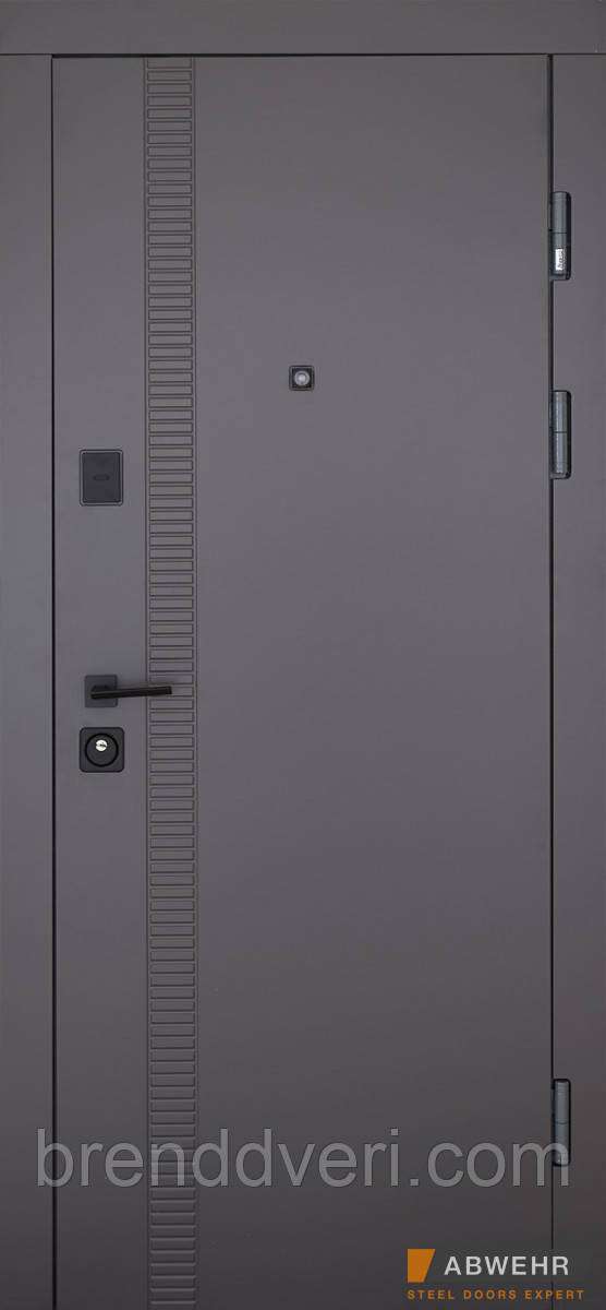 Вхідні двері модель Rail  Колір Кварцит + Рустик Авіньйон, фото 1