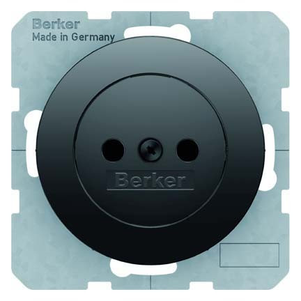 Розетка без з/з, 16А/250В, Чорна R. 1 Berker