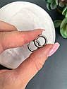 Сережки кільця чоловічі жіночі пірсинг 1,2 см нержавіюча сталь колір срібло, фото 3