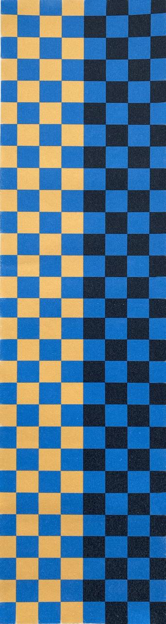 Наждак для скейта JustSkate Checker Yel Blk Blue