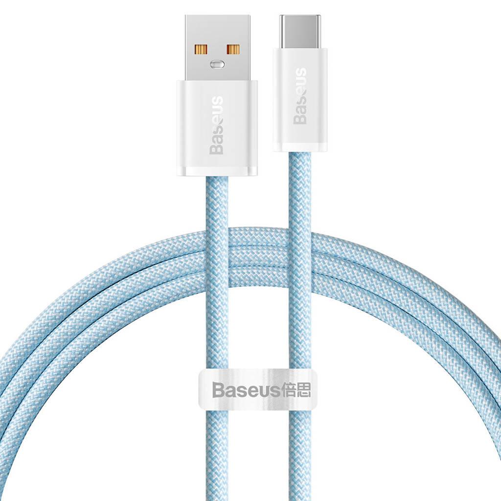 Кабель зарядний Baseus USB C Dynamic Series 100 Вт ультрашвидке заряджання 1 м Blue (CALD000603)