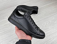 Кеды мужские кожаные черные весна осень . Обувь мужская на весну черная. Кроссовки мужские низкие