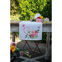 Набір для вишивання хрестиком (скатерти) Vervaco, Класичний букет квітів