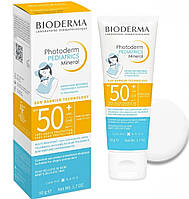 Bioderma Photoderm Pediatrics, мінеральний флюїд для дітей, для чутливої та алергічної шкіри, SPF 50+, 50g