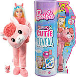 Лялька барбі Сюрприз перетворення Лама Змінює колір Шарнірна Кьюті Ревіл Barbie Cutie Reveal HJL60, фото 3