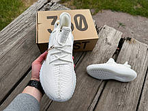 Чоловічі літні кросівки Adidas Yeezy Boost 350 White білий, фото 6