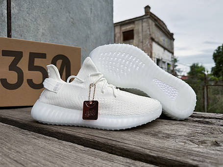 Чоловічі літні кросівки Adidas Yeezy Boost 350 White білий, фото 1