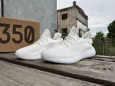 Чоловічі літні кросівки Adidas Yeezy Boost 350 White білий, фото 3