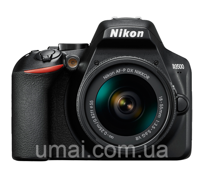 Фотоаппарат Nikon D3500 AF-P 18-55mm 24.2MP f/3.5-5.6G VR Kit Гарантия 36 месяцев + 128GB SD Card - фото 1 - id-p1720333433
