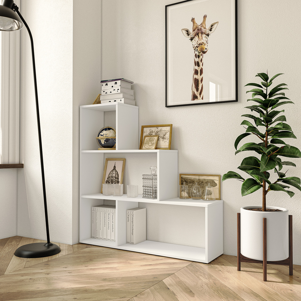 Стелаж для книг Moreli GT-75 Ш1071/В1076/Г280 Білий